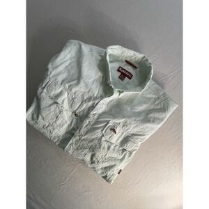 Simms Guide M Series Men SZXL Green Fishing Button Down Long Sleeve 100% Cotton
